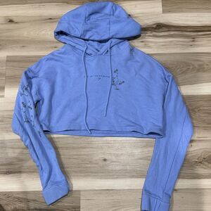 Gymshark Cropped Training Hoodie Be A Visionairy Purple Periwinkle Women’s Small